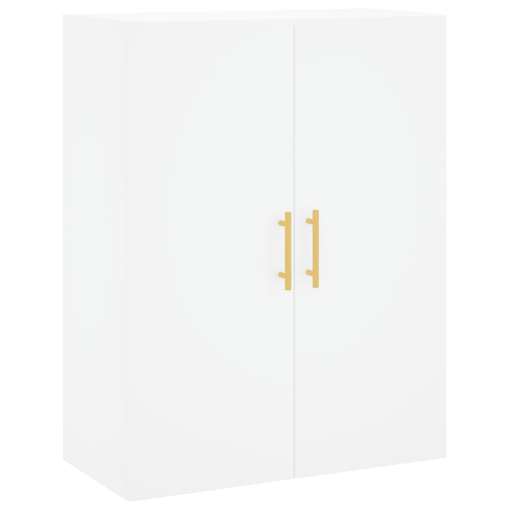 Credenza Bianca 69,5x34x180 cm in Legno Multistrato