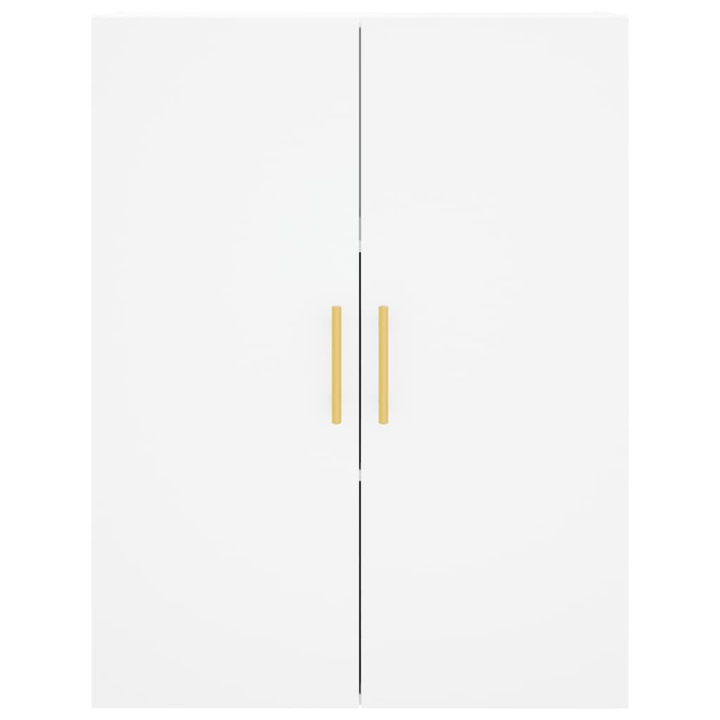 Credenza Bianca 69,5x34x180 cm in Legno Multistrato