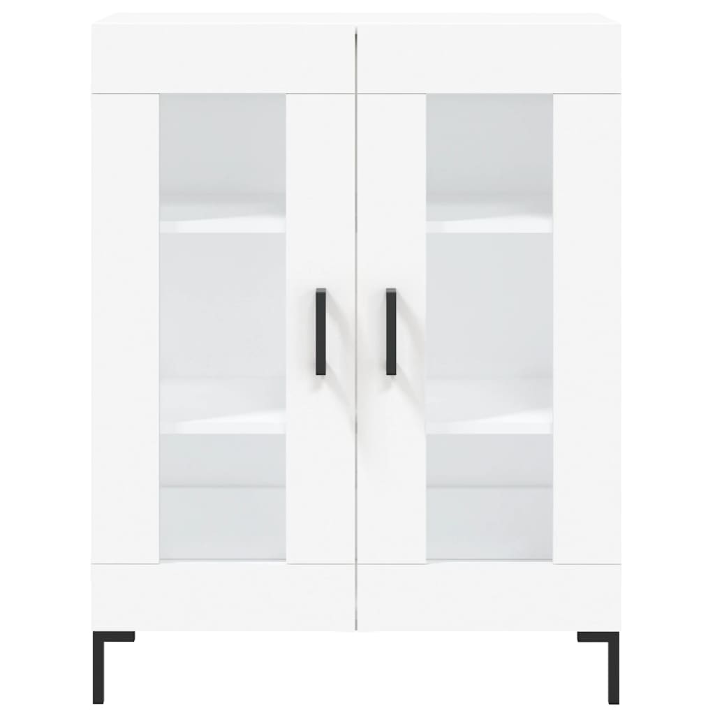 Credenza Bianca 69,5x34x180 cm in Legno Multistrato