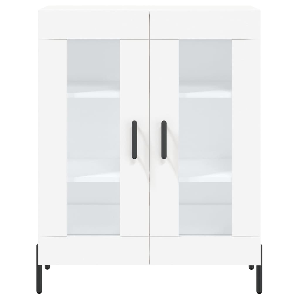 Credenza Bianca 69,5x34x180 cm in Legno Multistrato