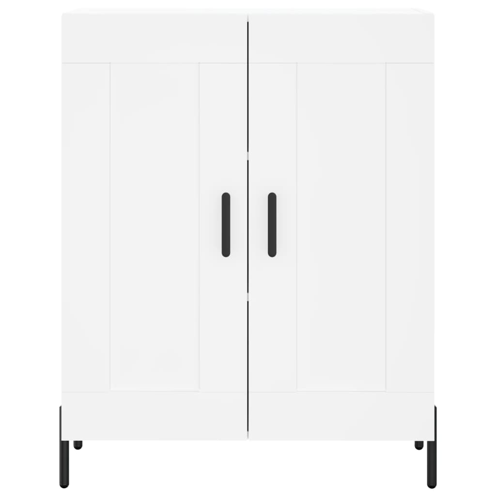 Credenza Bianca 69,5x34x180 cm in Legno Multistrato