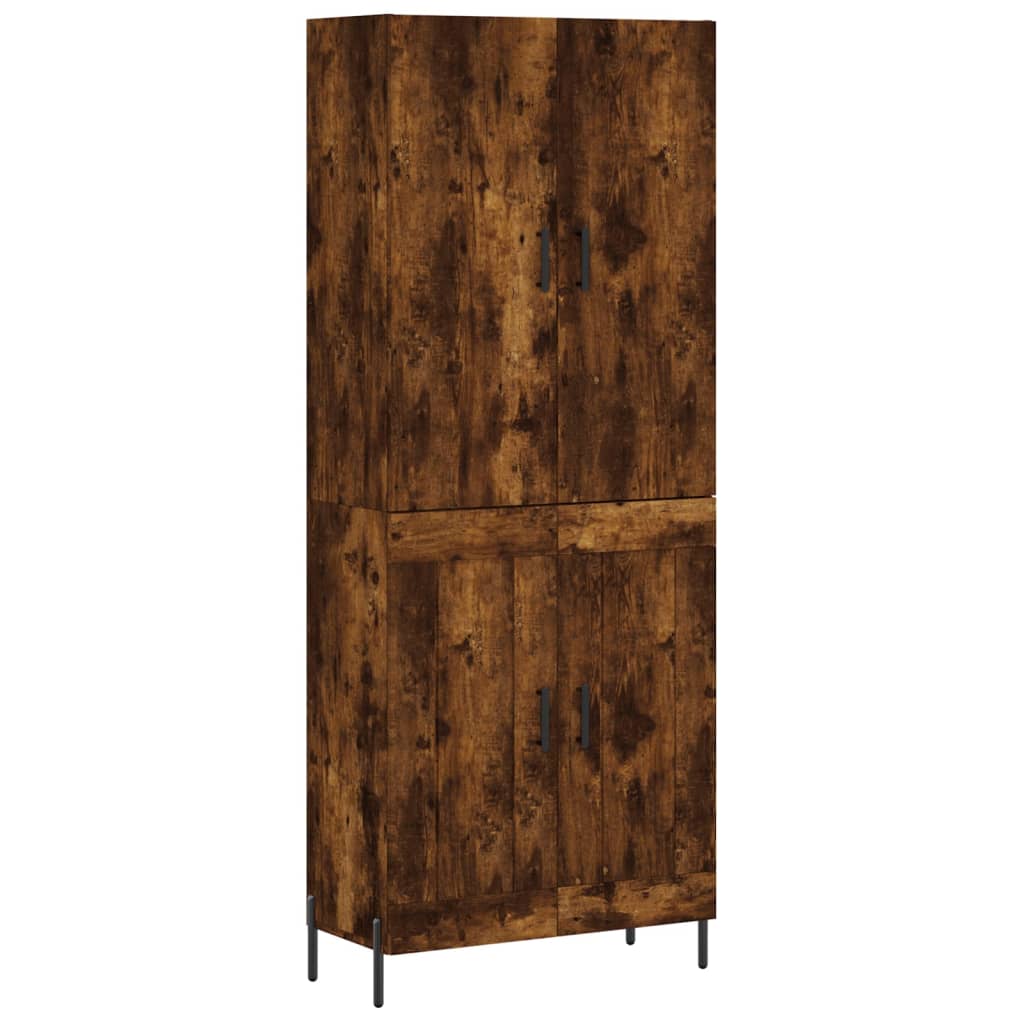 Credenza Rovere Fumo 69,5x34x180 cm in Legno Multistrato