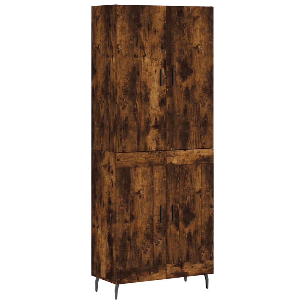 Credenza Rovere Fumo 69,5x34x180 cm in Legno Multistrato