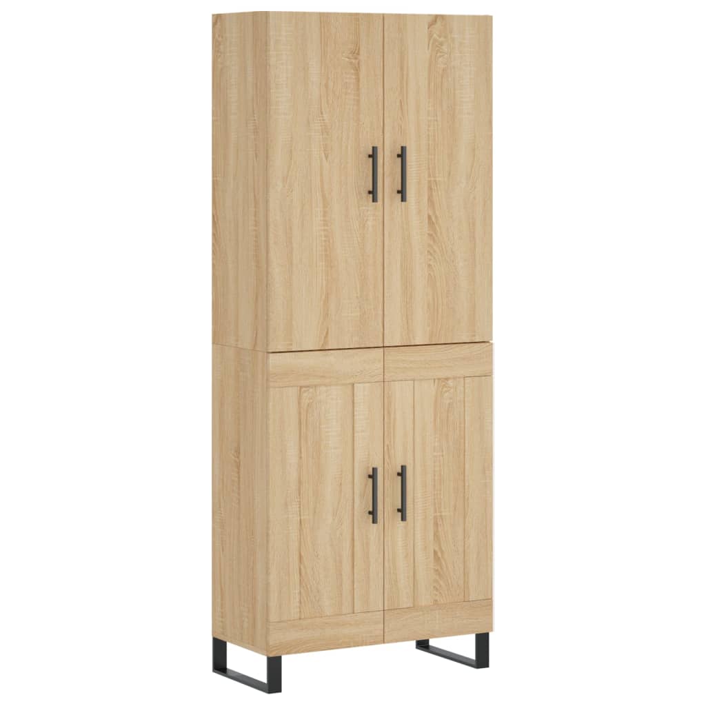 Credenza Rovere Sonoma 69,5x34x180 cm in Legno Multistrato