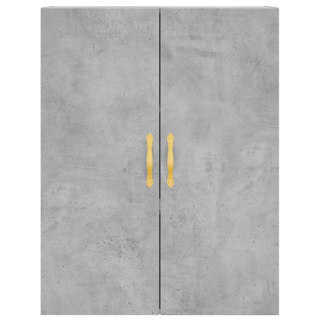 Credenza Grigio Cemento 69,5x34x180 cm in Legno Multistrato