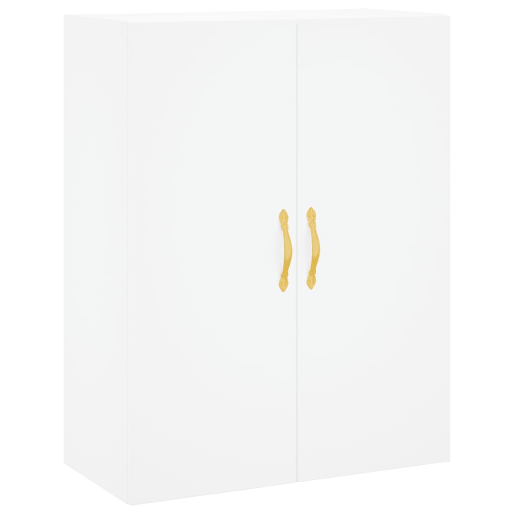 Credenza Bianca 69,5x34x180 cm in Legno Multistrato
