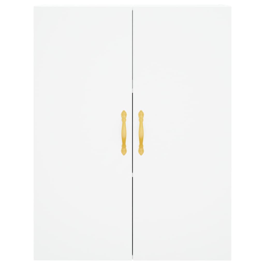 Credenza Bianca 69,5x34x180 cm in Legno Multistrato