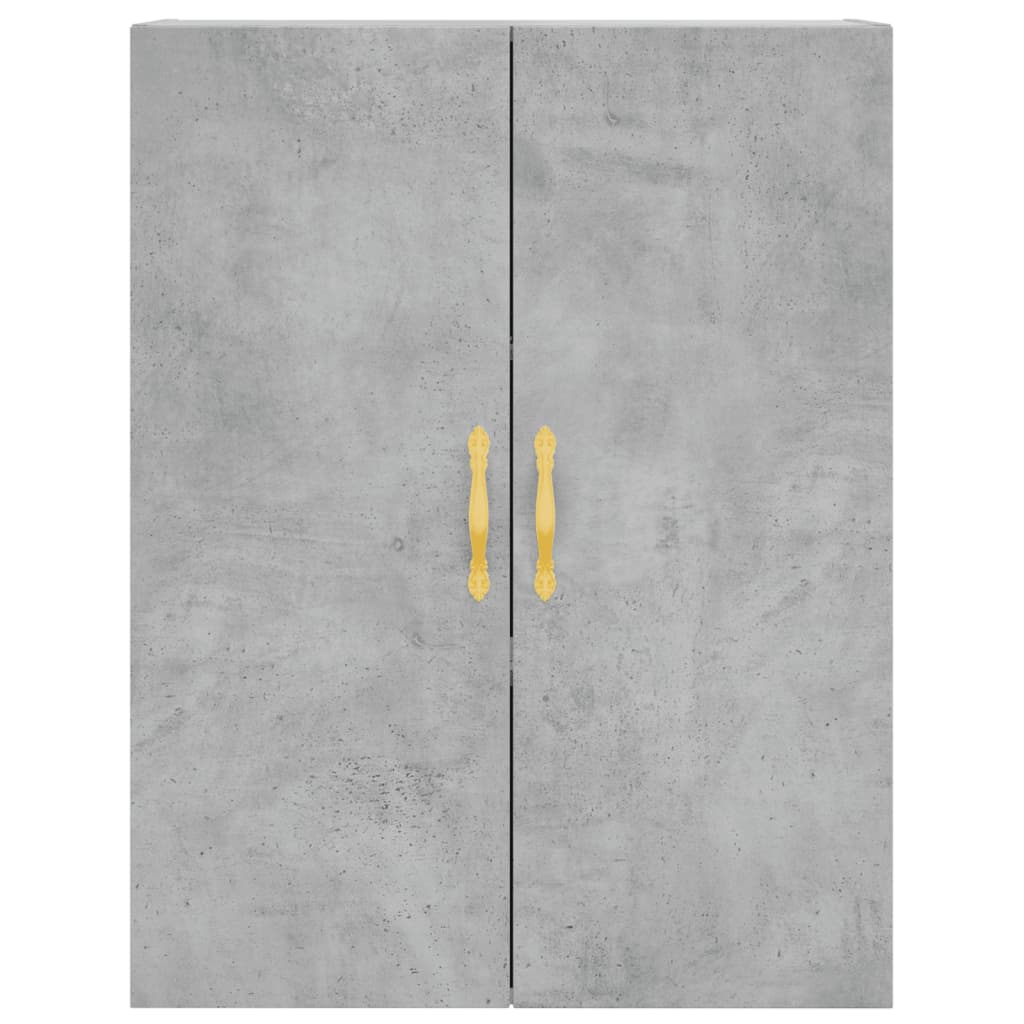 Credenza Grigio Cemento 69,5x34x180 cm in Legno Multistrato