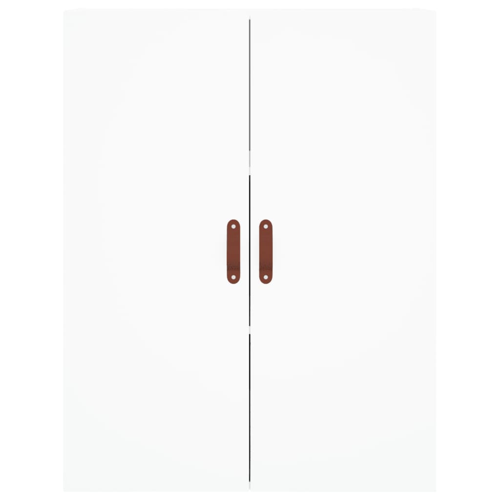 Credenza Bianca 69,5x34x180 cm in Legno Multistrato