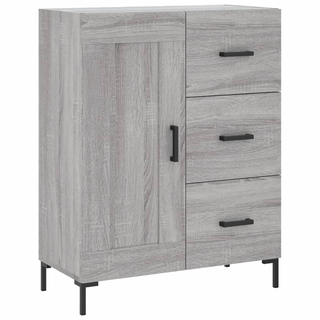 Credenza Grigio Sonoma 69,5x34x180 cm in Legno Multistrato