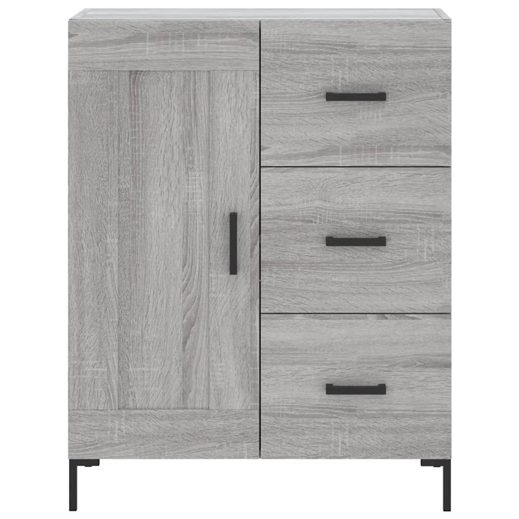 Credenza Grigio Sonoma 69,5x34x180 cm in Legno Multistrato
