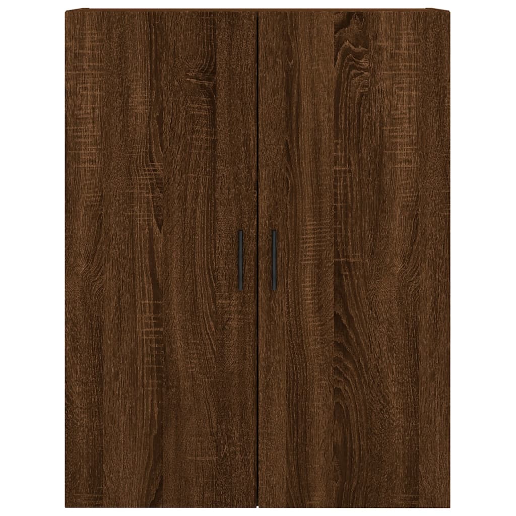 Credenza Rovere Marrone 69,5x34x180 cm in Legno Multistrato