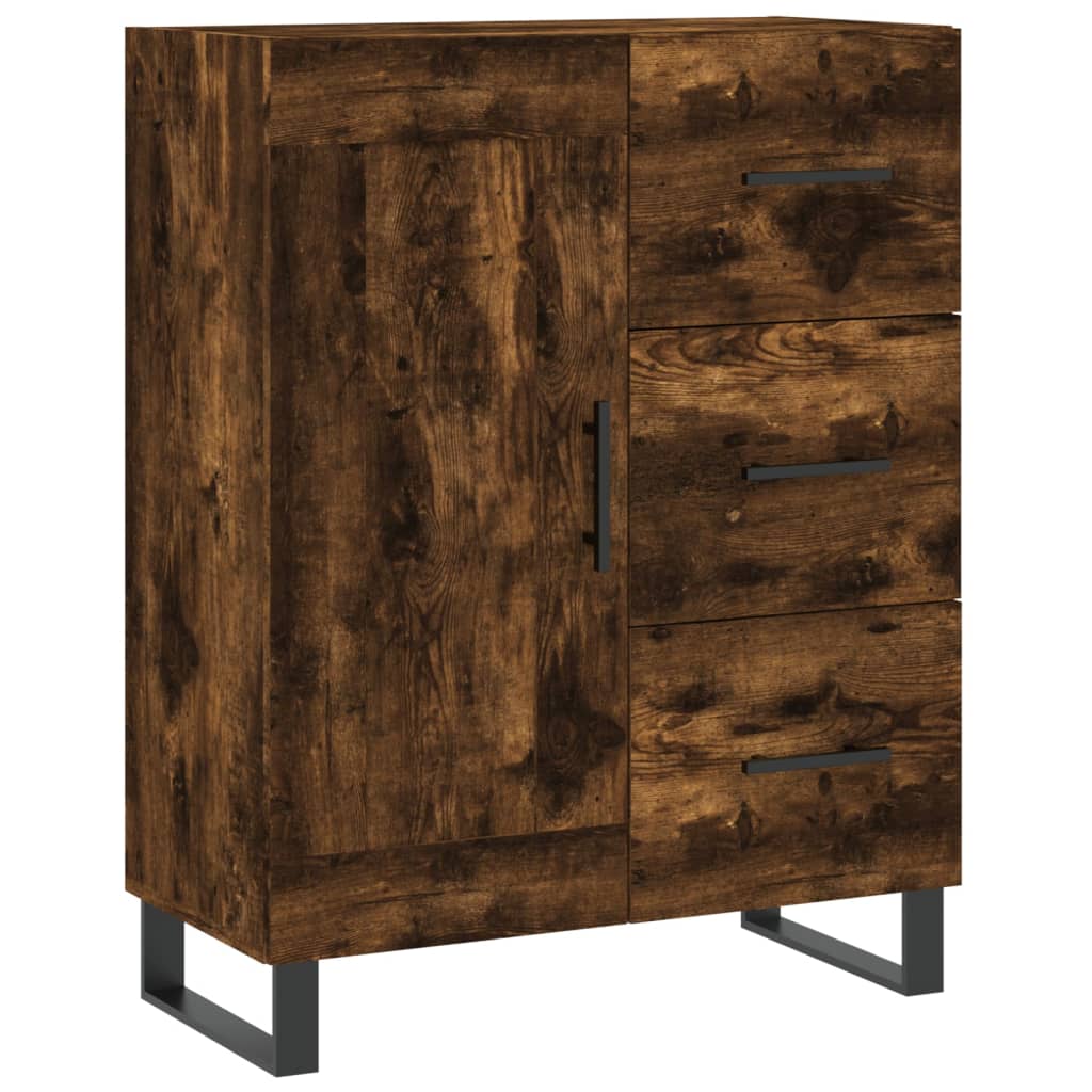 Credenza Rovere Fumo 69,5x34x180 cm in Legno Multistrato