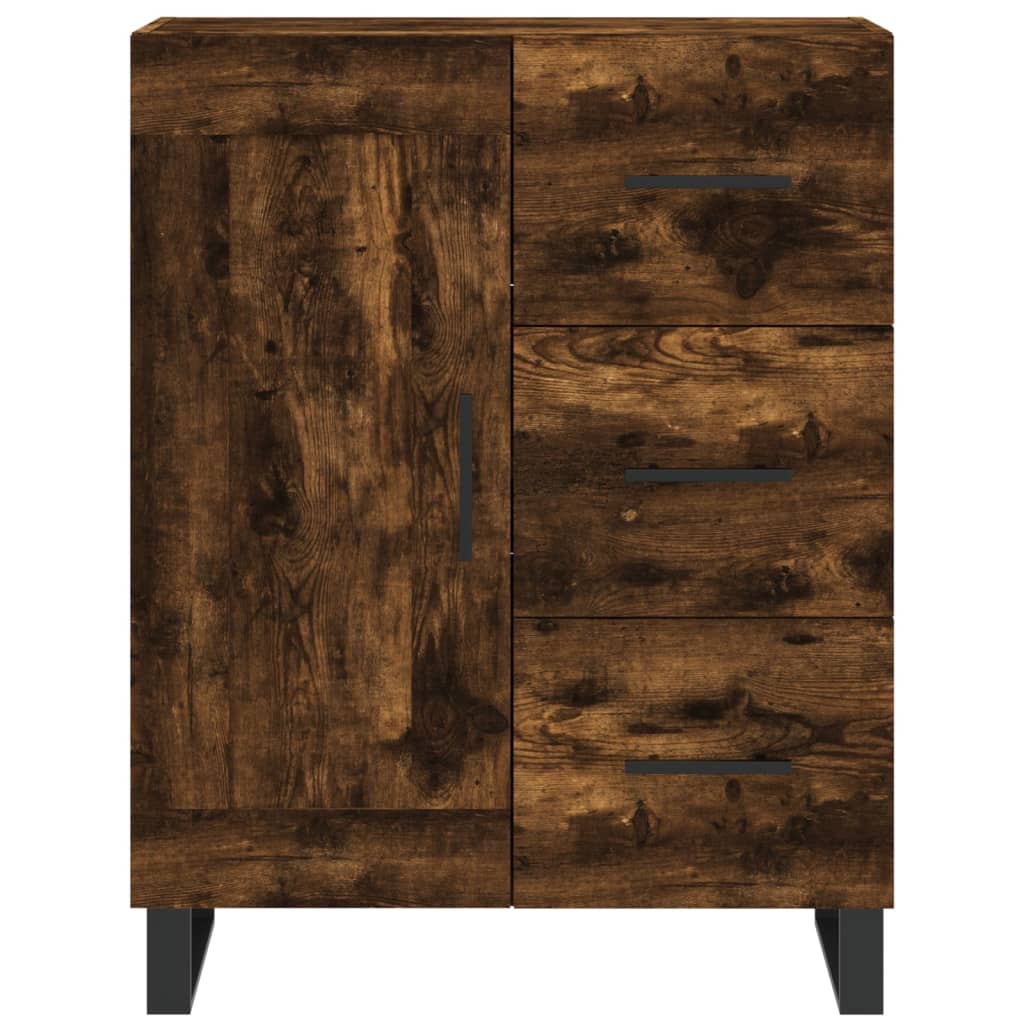 Credenza Rovere Fumo 69,5x34x180 cm in Legno Multistrato