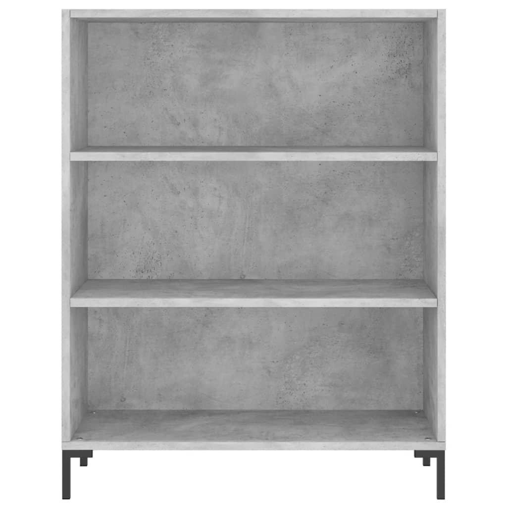 Credenza Grigio Cemento 69,5x34x180 cm in Legno Multistrato