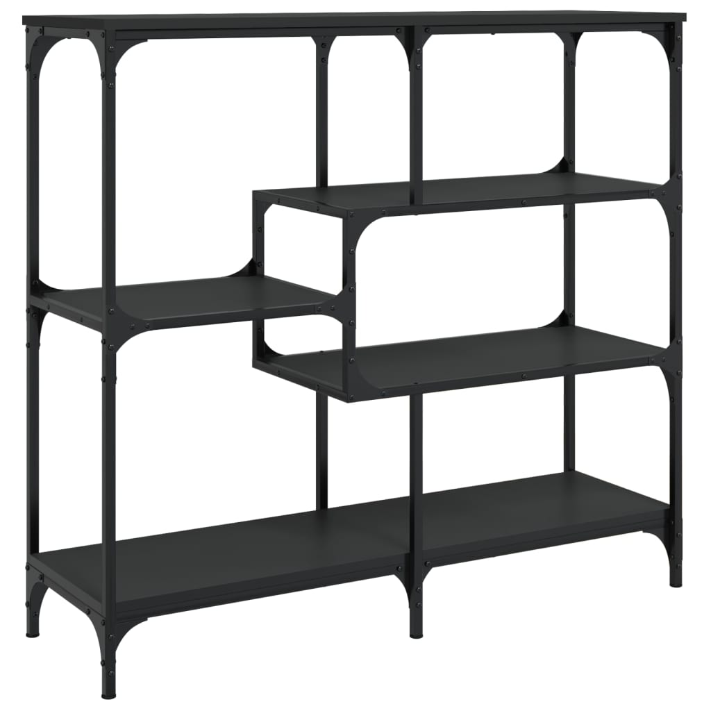 Tavolino Consolle Nero 103x32x95 cm in Legno Multistrato - homemem39