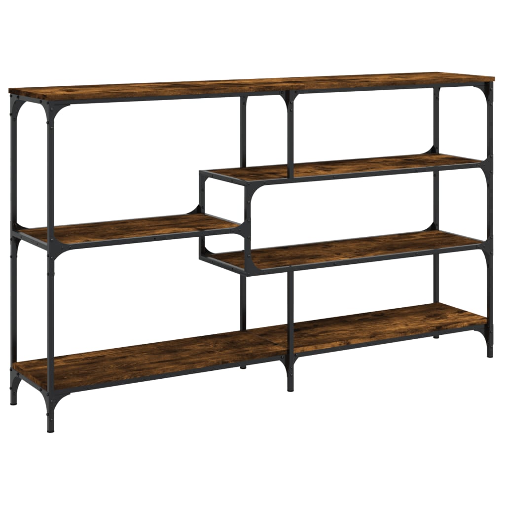 Tavolo Consolle Rovere Fumo 160x32x95 cm Legno Multistrato - homemem39