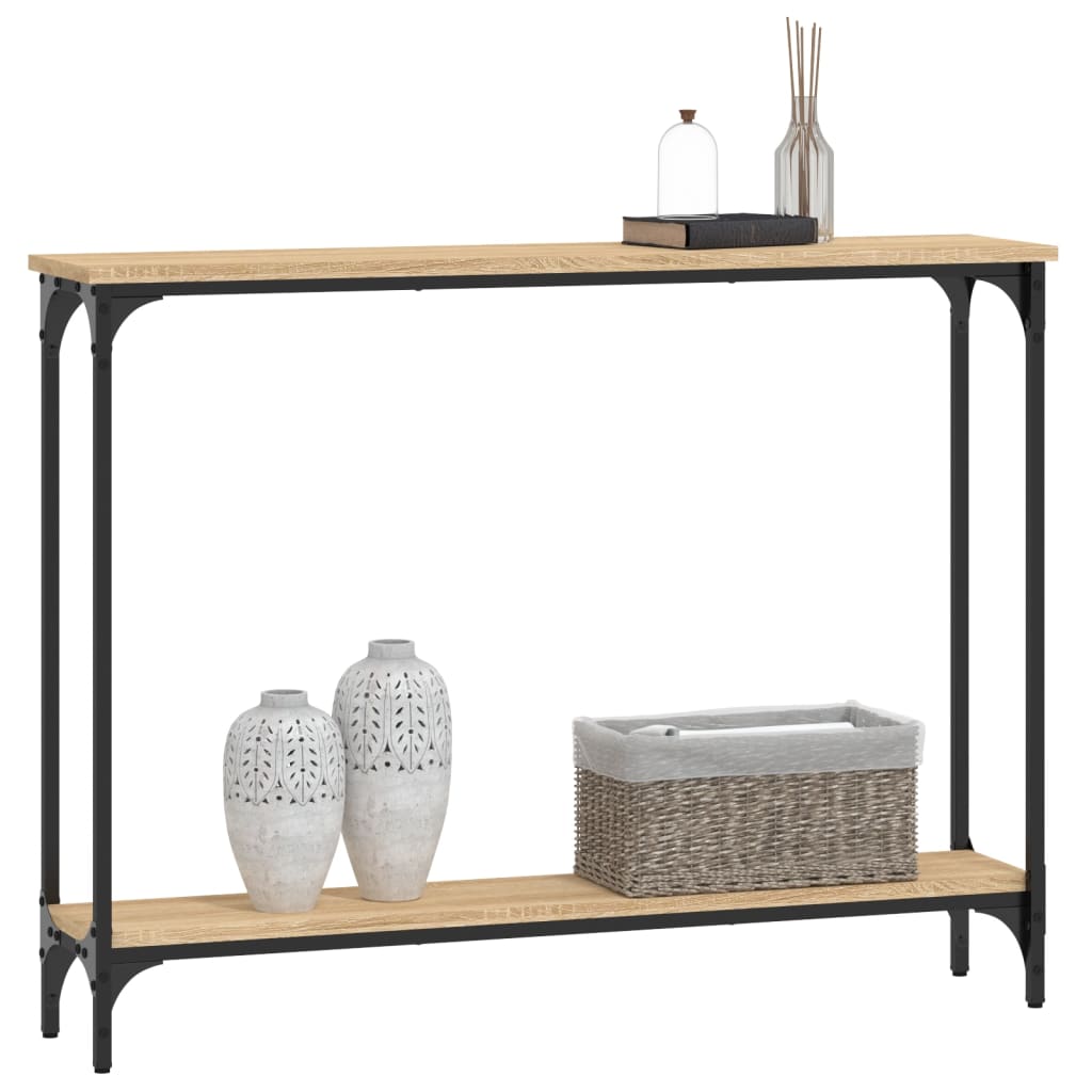 Tavolino Consolle Rovere Sonoma 100x22,5x75cm Legno Multistrato - homemem39
