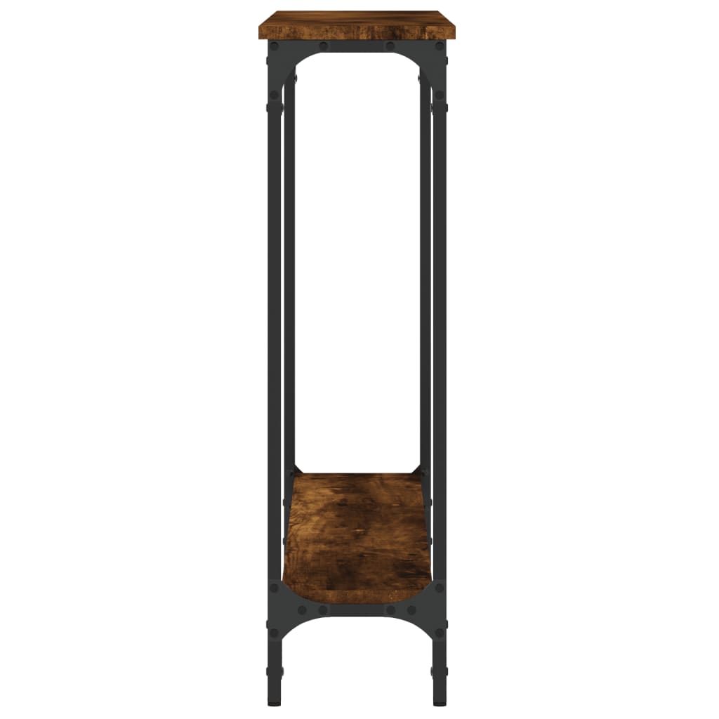 Tavolino Consolle Rovere Fumo 100x22,5x75cm Legno Multistrato - homemem39