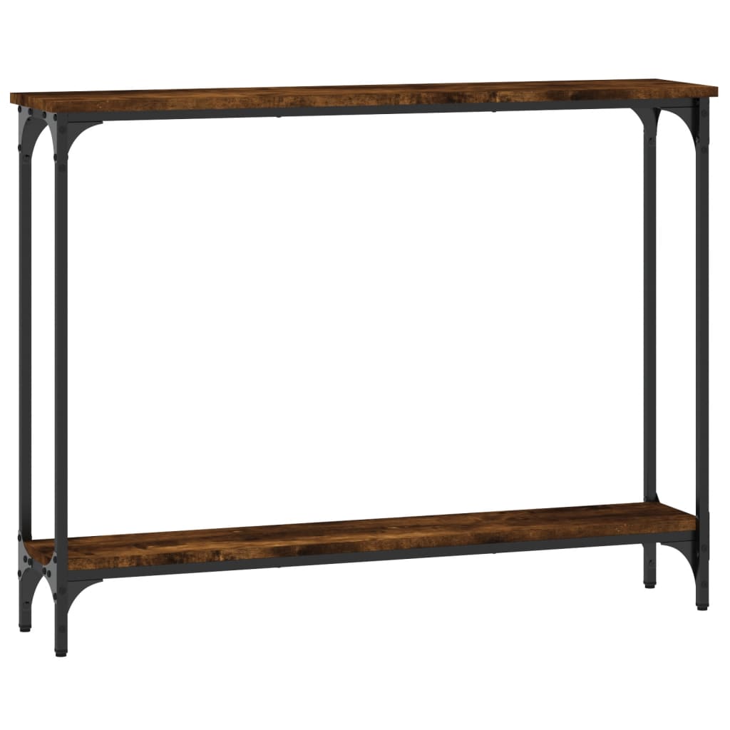 Tavolino Consolle Rovere Fumo 100x22,5x75cm Legno Multistrato - homemem39