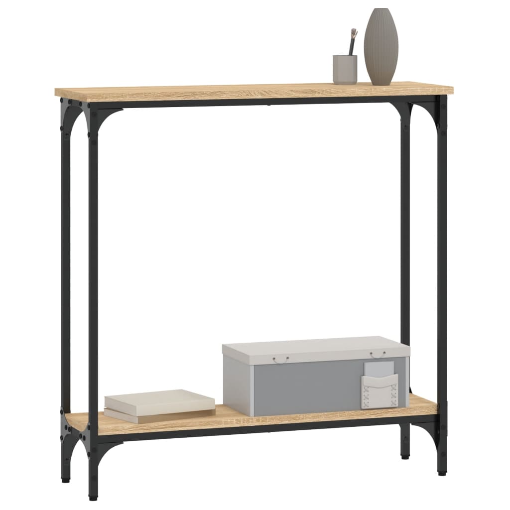 Tavolino Consolle Rovere Sonoma 75x22,5x75cm Legno Multistrato - homemem39
