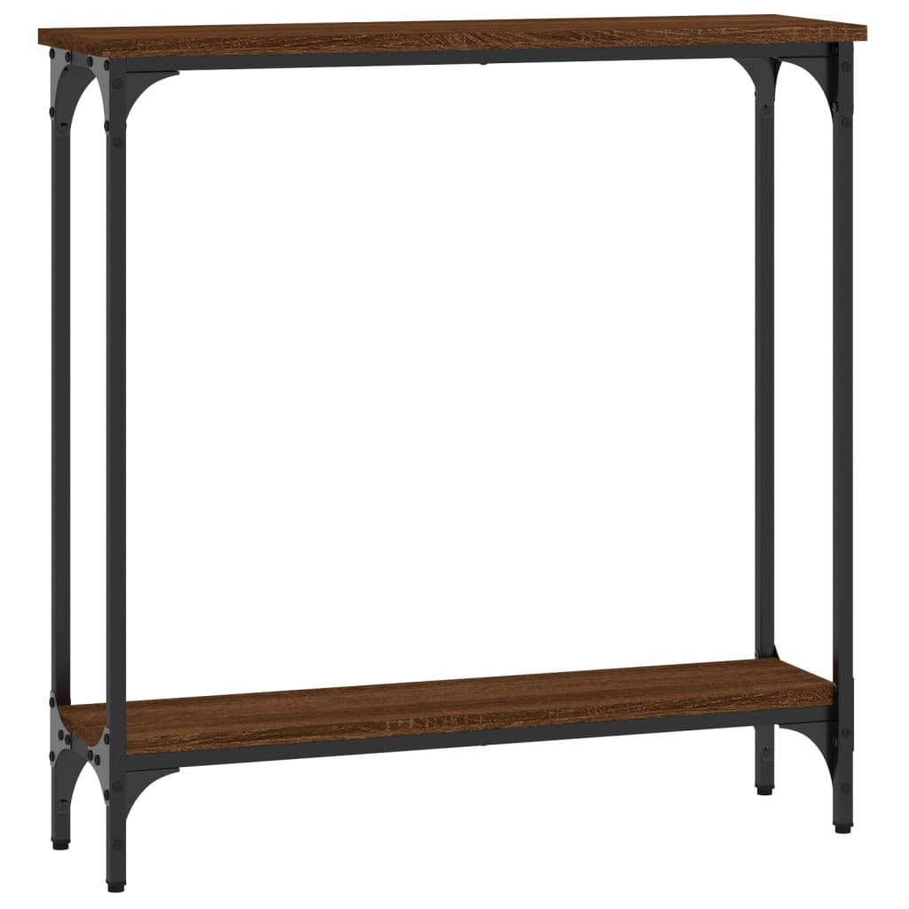 Tavolino Consolle Rovere Marrone 75x22,5x75cm Legno Multistrato - homemem39