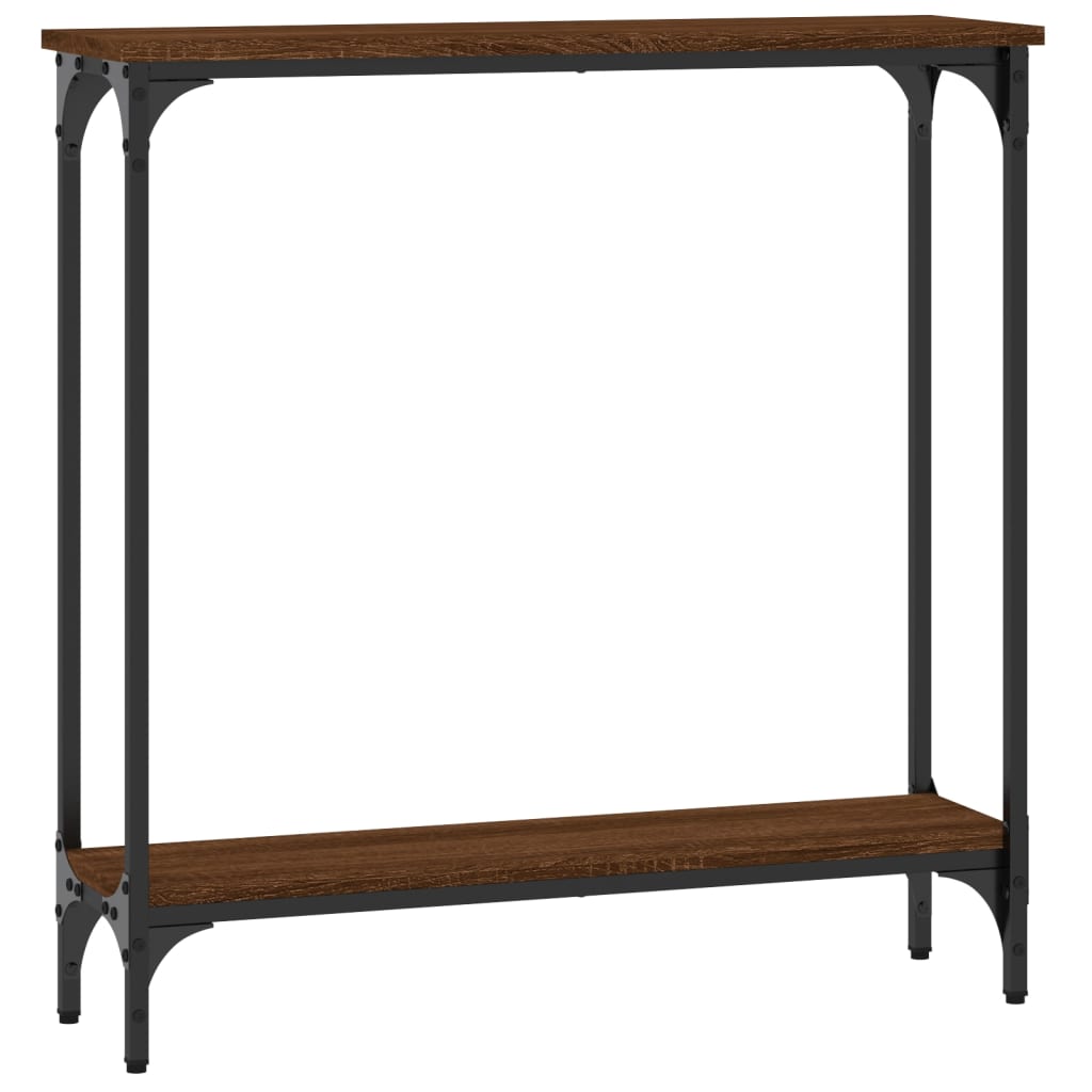 Tavolino Consolle Rovere Marrone 75x22,5x75cm Legno Multistrato - homemem39