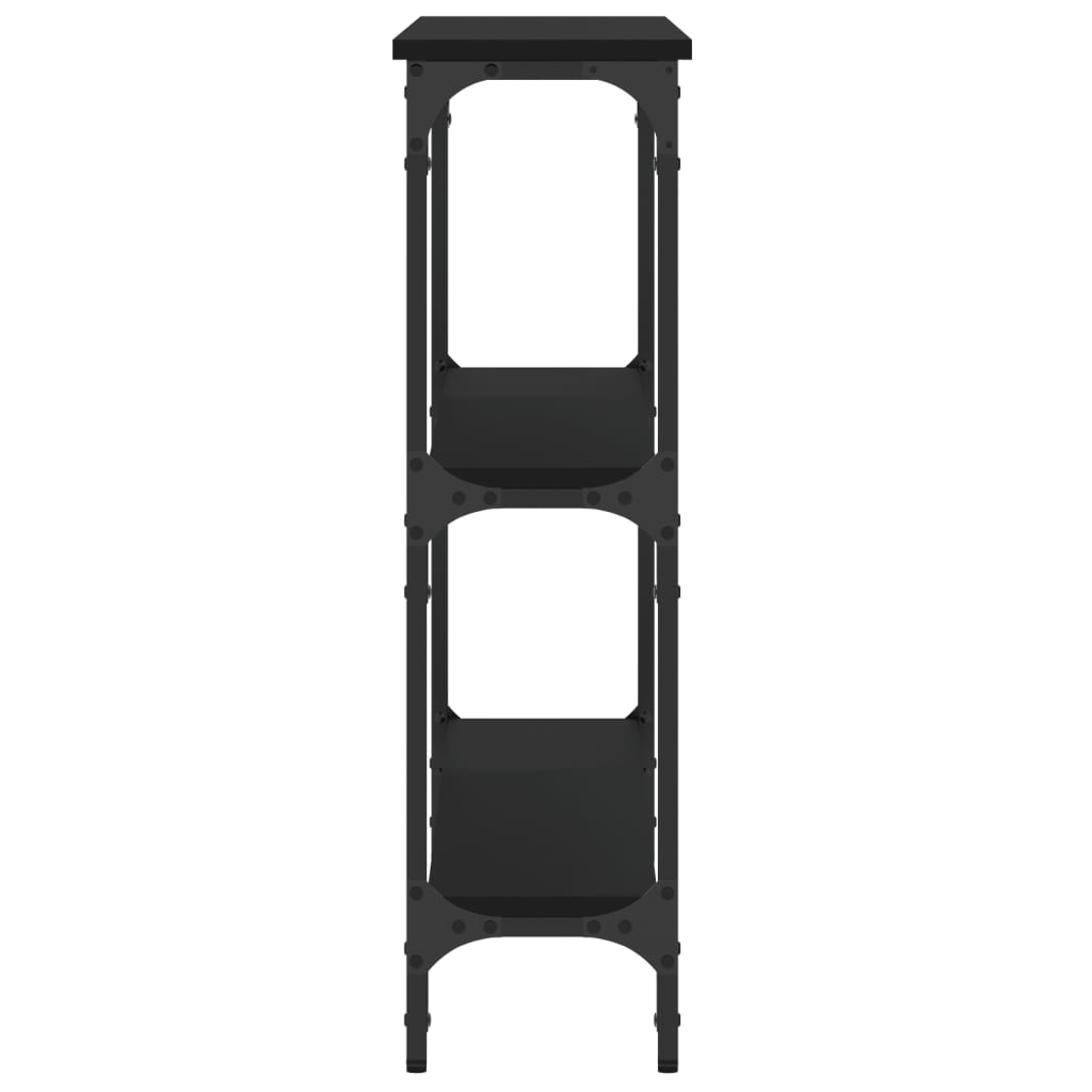 Tavolino Consolle Nero 100x22,5x75 cm in Legno Multistrato - homemem39