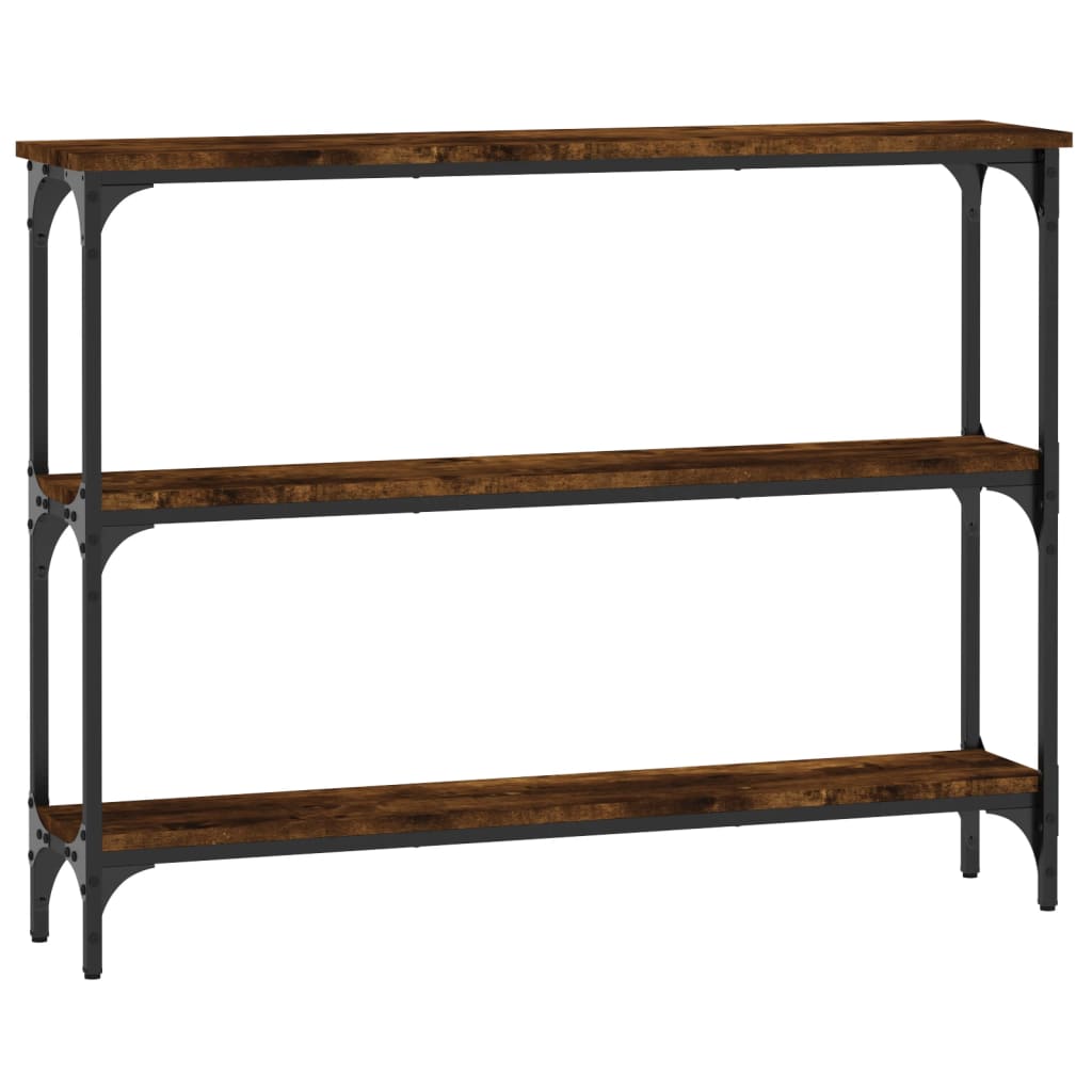 Tavolino Consolle Rovere Fumo 100x22,5x75 cm Legno Multistrato - homemem39