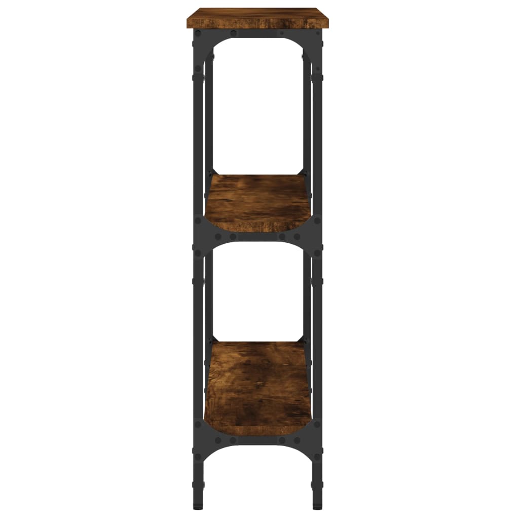 Tavolino Consolle Rovere Fumo 100x22,5x75 cm Legno Multistrato - homemem39