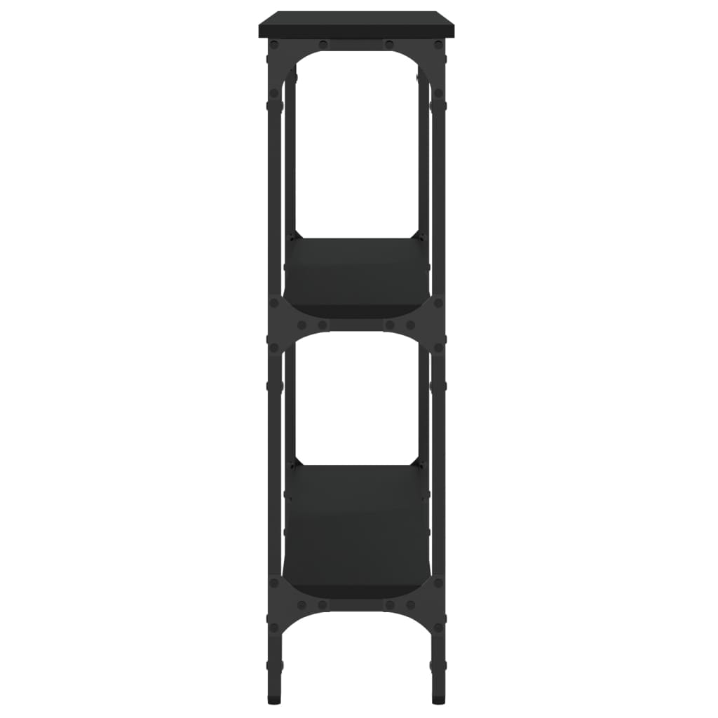 Tavolino Consolle Nero 75x22,5x75 cm in Legno Multistrato - homemem39