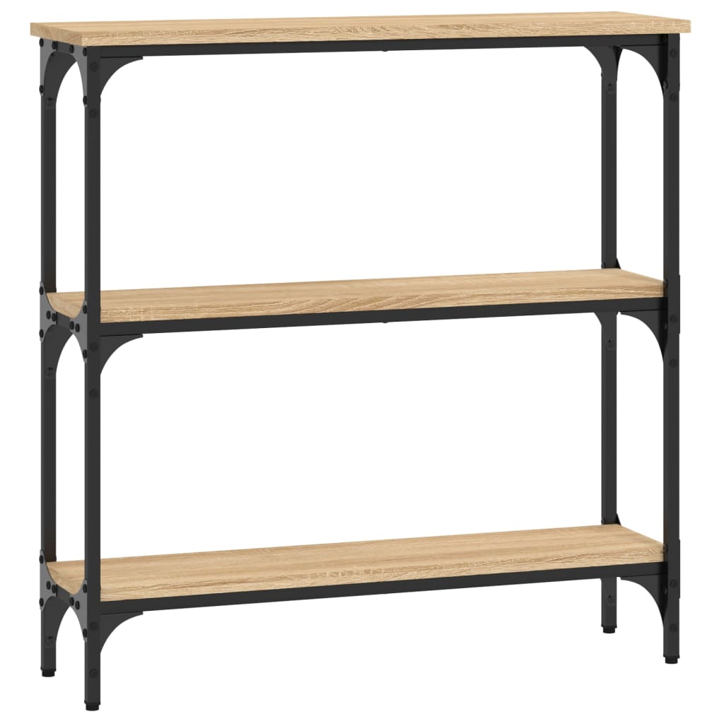 Tavolino Consolle Rovere Sonoma 75x22,5x75cm Legno Multistrato - homemem39
