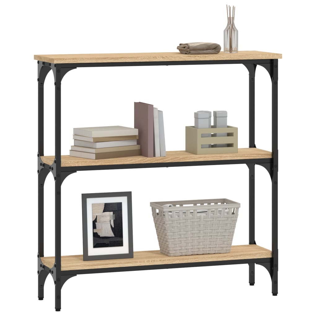Tavolino Consolle Rovere Sonoma 75x22,5x75cm Legno Multistrato - homemem39
