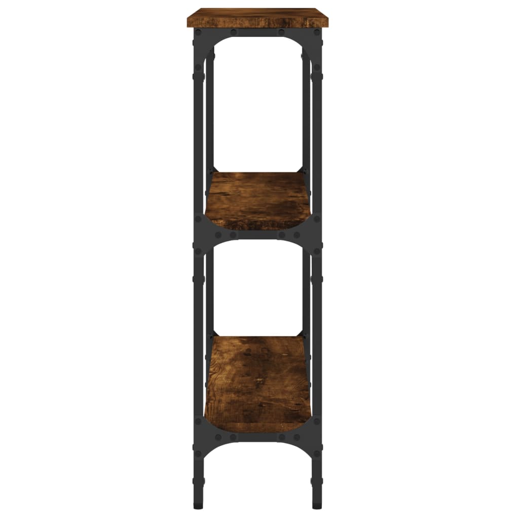 Tavolino Consolle Rovere Fumo 75x22,5x75 cm Legno Multistrato - homemem39