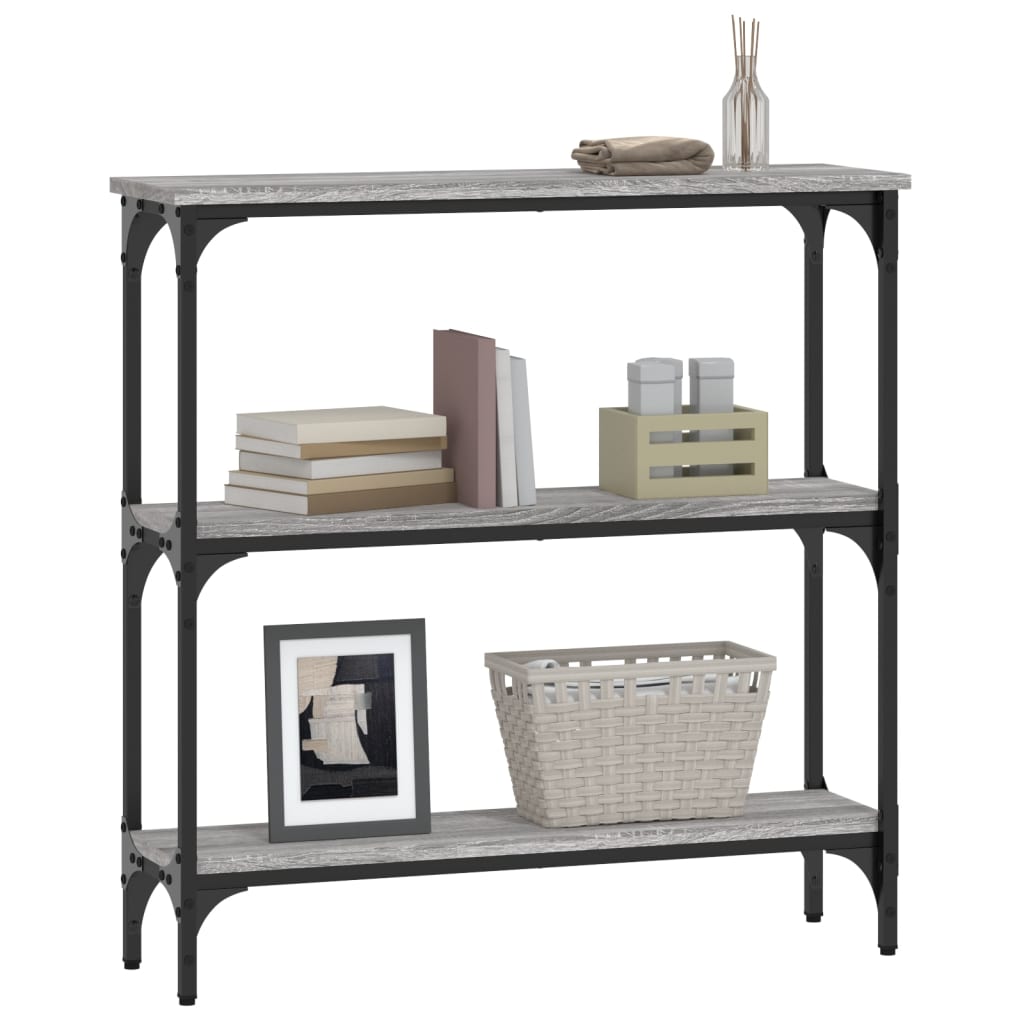 Tavolino Consolle Grigio Sonoma 75x22,5x75 cm Legno Multistrato - homemem39