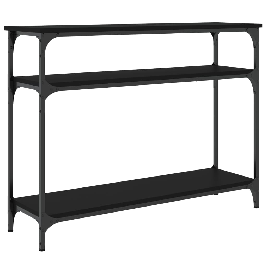 Tavolino Consolle Nero 100x29x75 cm in Legno Multistrato - homemem39