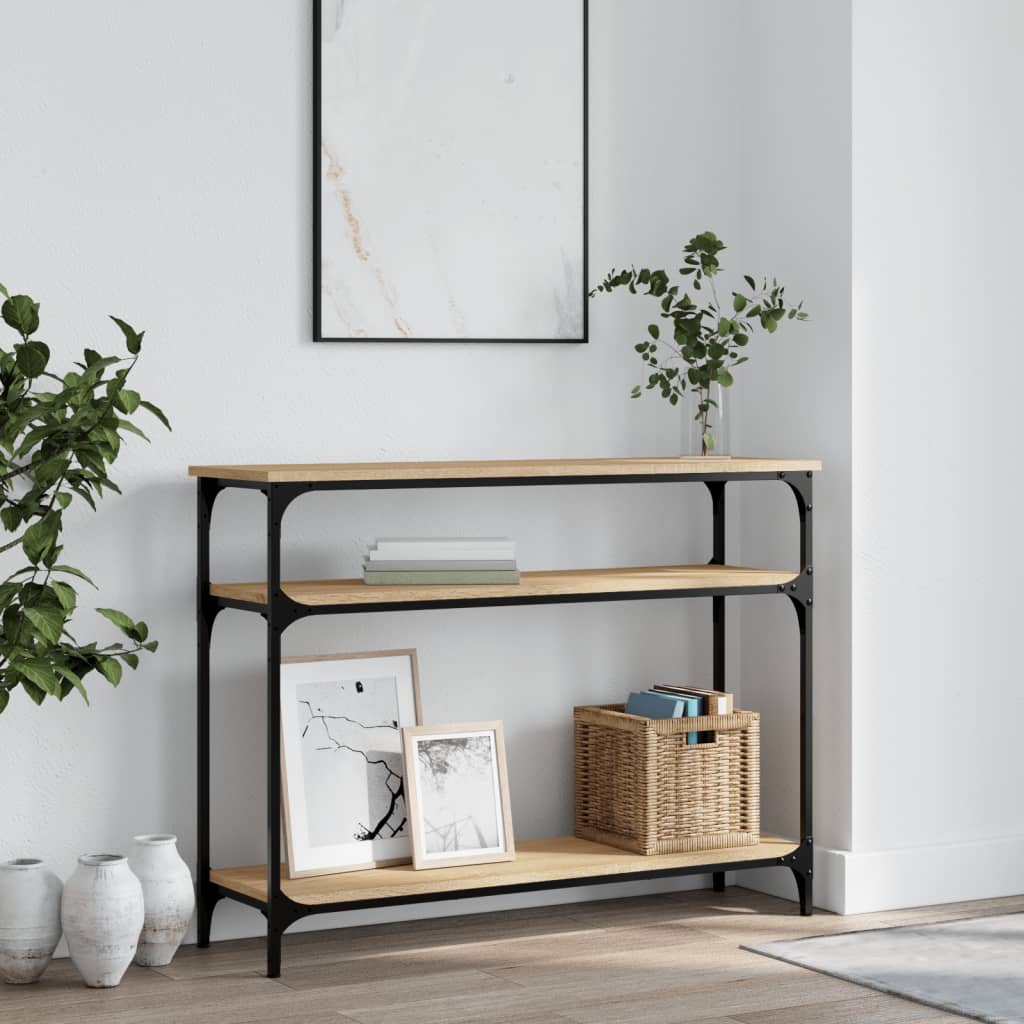 Tavolo Consolle Rovere Sonoma 100x29x75 cm in Legno Multistrato - homemem39