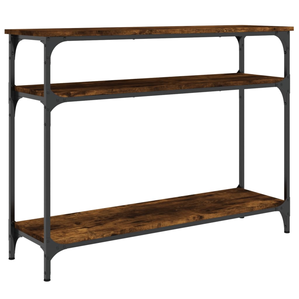 Tavolo Consolle Rovere Fumo 100x29x75 cm Legno Multistrato - homemem39