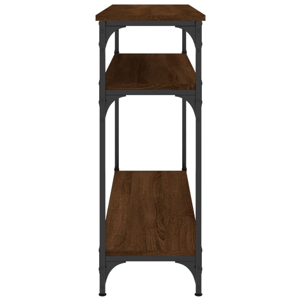Tavolino Consolle Rovere Marrone 100x29x75 cm Legno Multistrato - homemem39