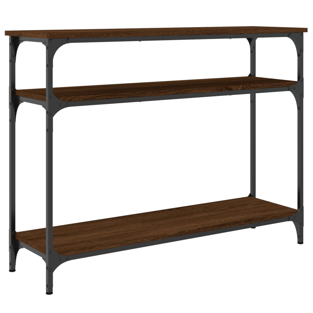 Tavolino Consolle Rovere Marrone 100x29x75 cm Legno Multistrato - homemem39
