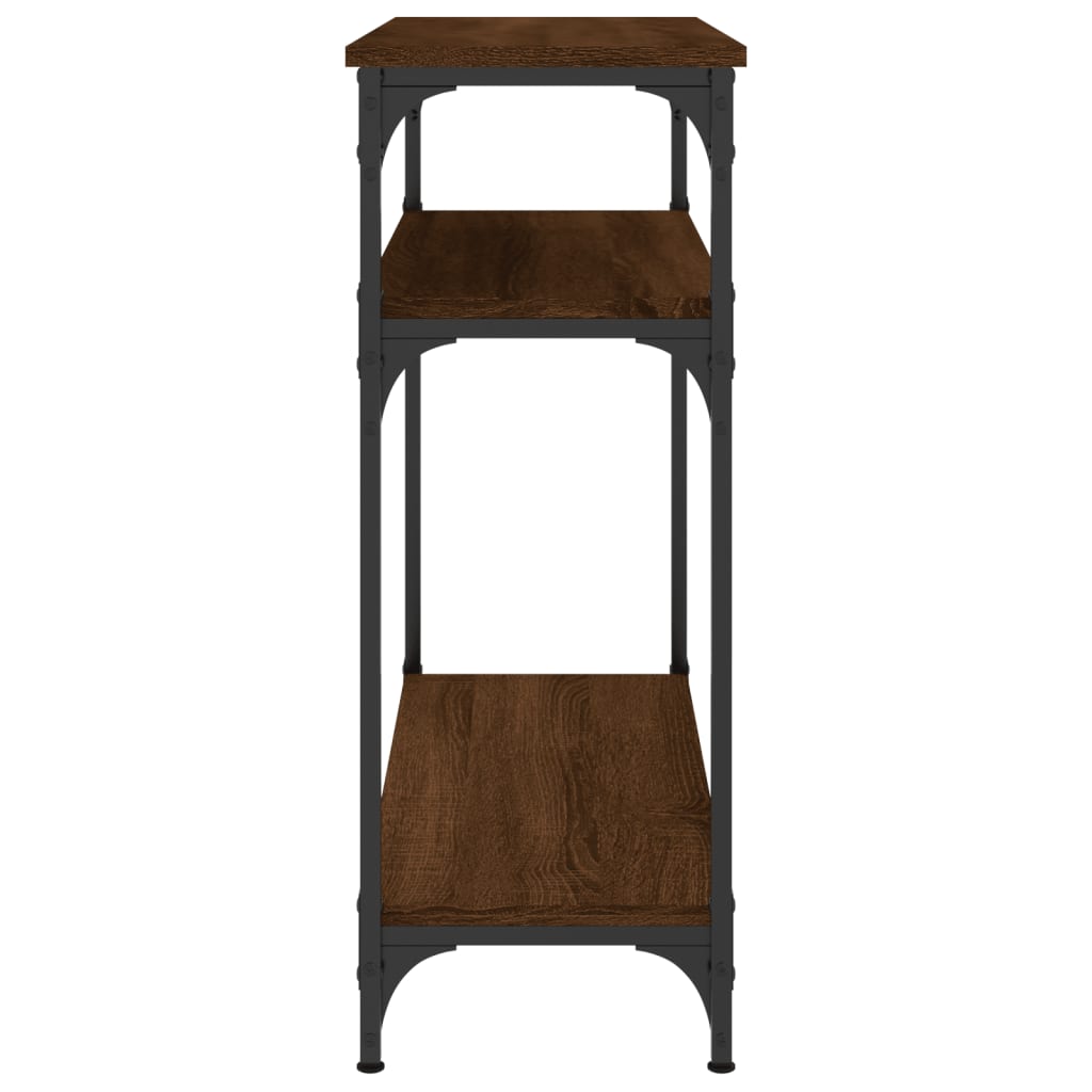 Tavolino Consolle Rovere Marrone 75x29x75 cm Legno Multistrato - homemem39