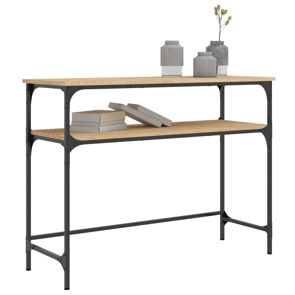 Tavolino Consolle Rovere Sonoma 100x35,5x75cm Legno Multistrato - homemem39