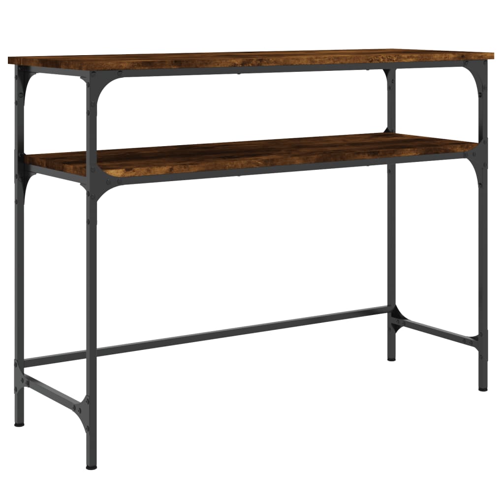 Tavolino Consolle Rovere Fumo 100x35,5x75cm Legno Multistrato - homemem39