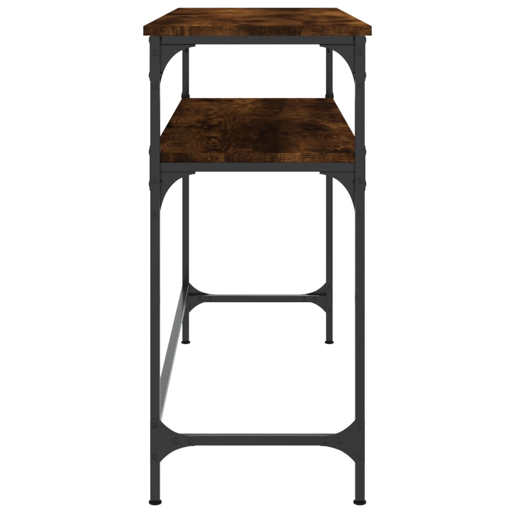 Tavolino Consolle Rovere Fumo 100x35,5x75cm Legno Multistrato - homemem39