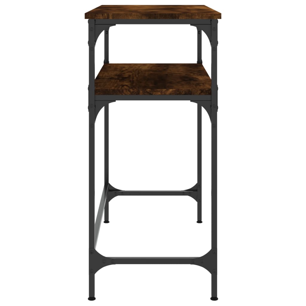 Tavolino Consolle Rovere Fumo 75x35,5x75cm in Legno Multistrato - homemem39