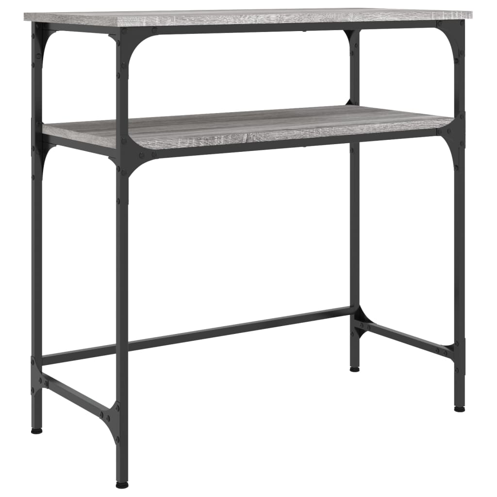 Tavolino Consolle Grigio Sonoma 75x35,5x75 cm Legno Multistrato - homemem39