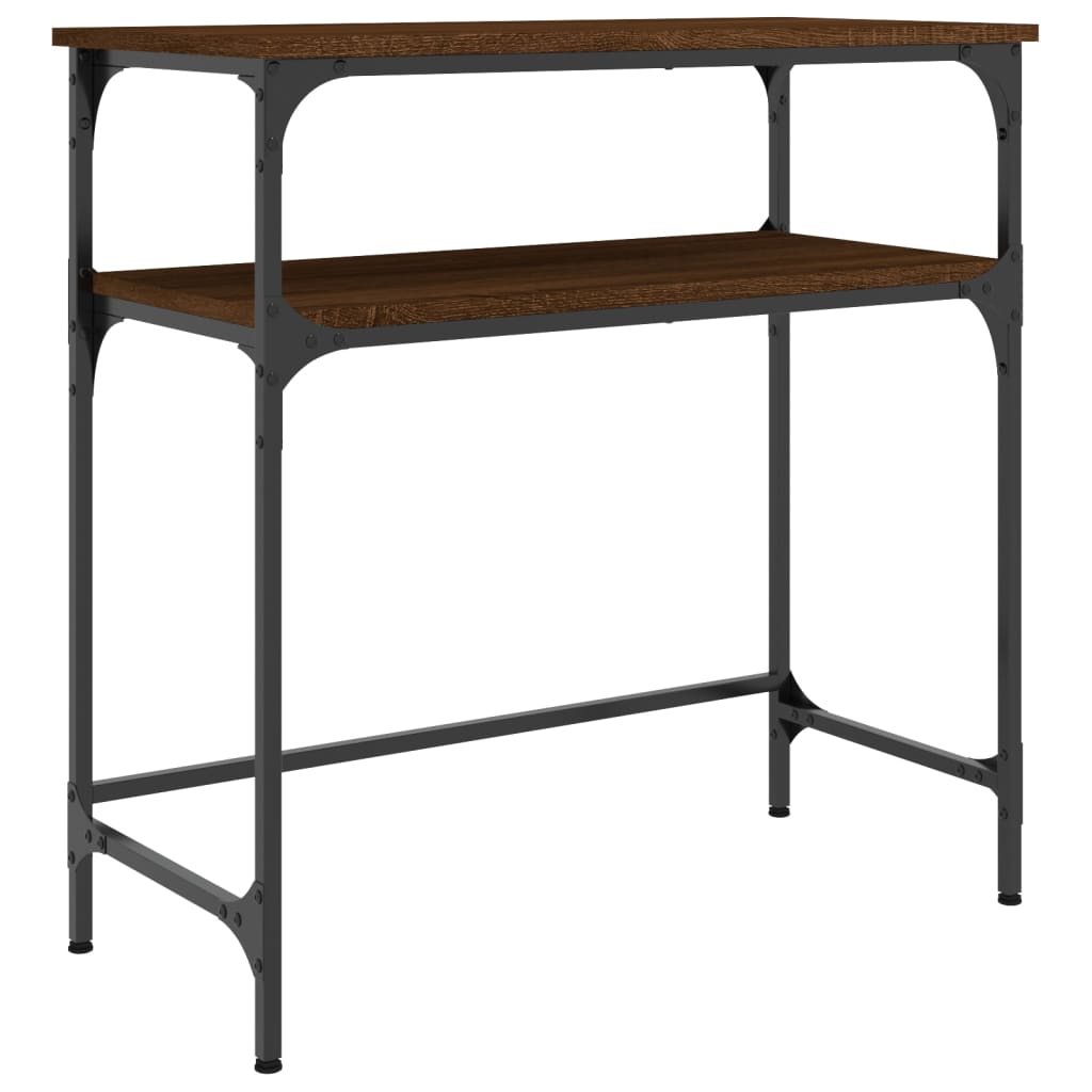 Tavolino Consolle Rovere Marrone 75x35,5x75cm Legno Multistrato - homemem39