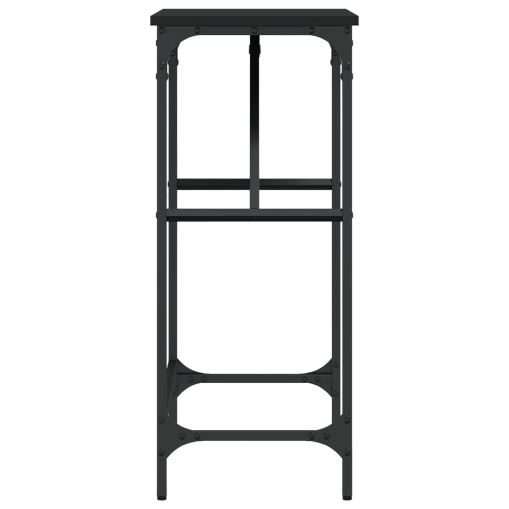 Tavolino Consolle Nero 75x32x75 cm in Legno Multistrato - homemem39