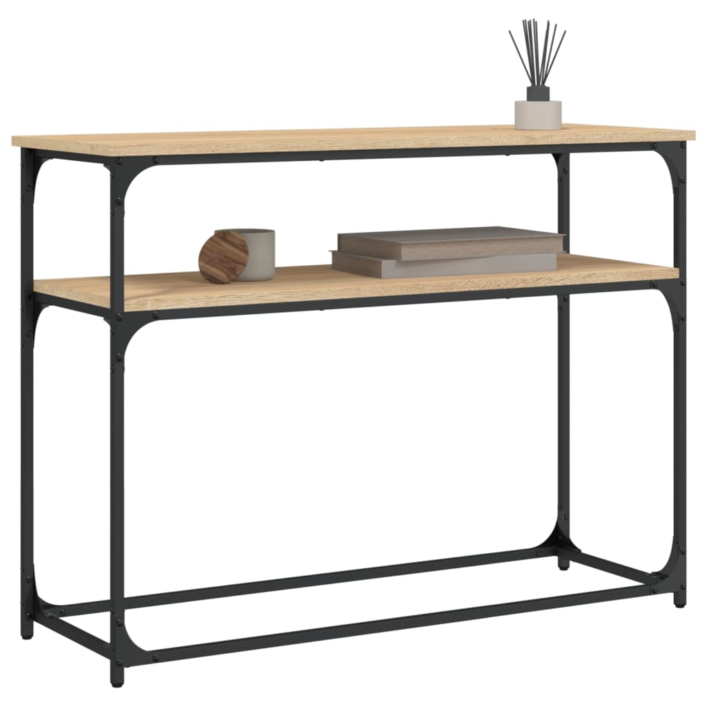 Tavolino Consolle Rovere Sonoma 100x35,5x75cm Legno Multistrato - homemem39