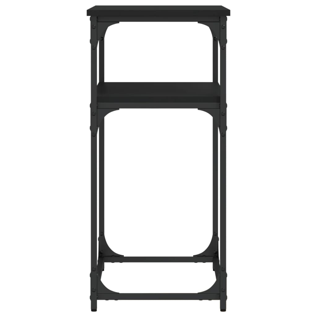 Tavolino Consolle Nero 75x35,5x75 cm in Legno Multistrato - homemem39